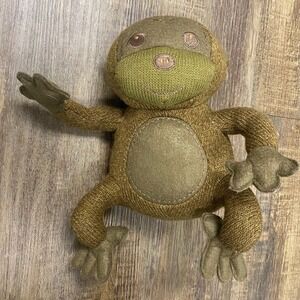 Starbucks Monkey Plush Toy Collectible Knit Stuffed Animal‎ Green Brown